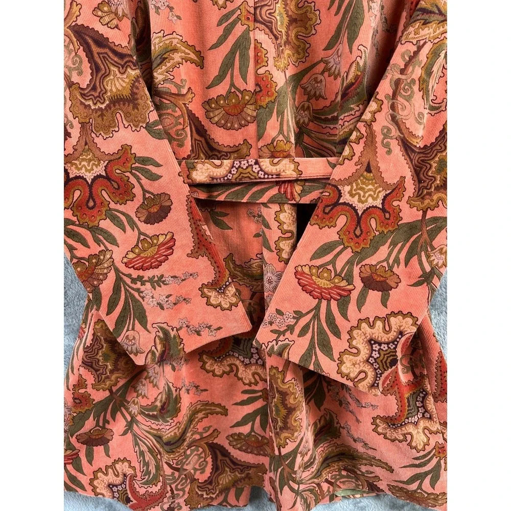 Just In Time USA Corduroy Jacket Womens Large Pink Floral Y2K Vintage - Picture 5 of 11